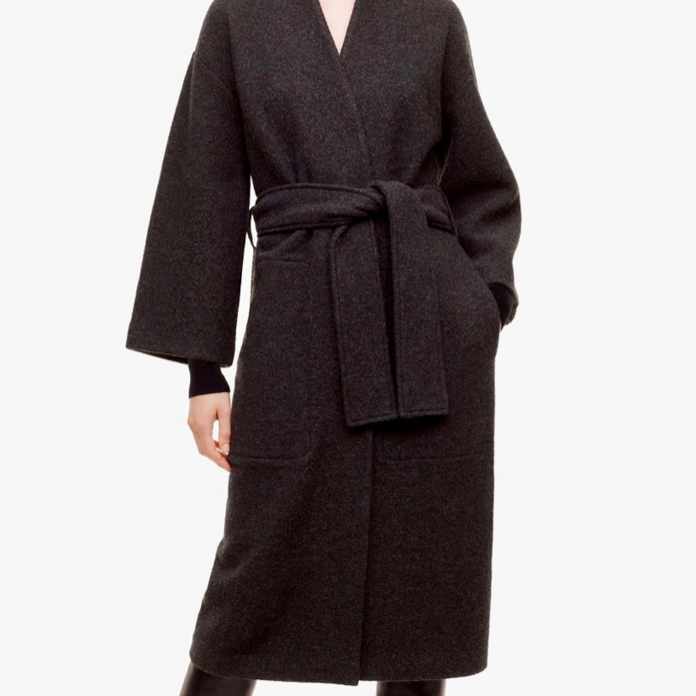 Wilfred Calantha Wool Tie Coat Grey